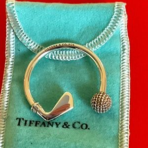 Sterling Tiffany golf ball key ring